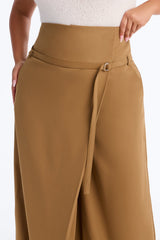 Women's Belted High-Waisted Pants — Wide Leg | Yvezi — 7