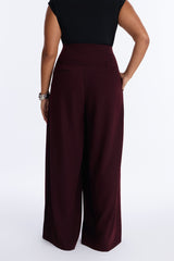 Women's Belted High-Waisted Pants — Wide Leg | Yvezi — 16
