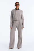 Women's Houndstooth Pants — Wide Leg | Yvezi — 1