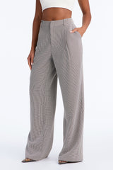 Women's Houndstooth Pants — Wide Leg | Yvezi — 2