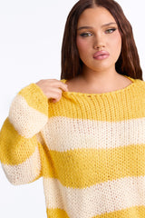 Women's Striped Knit Sweater — Crew Neck | Yvezi — 15