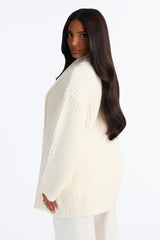 Women's Oversized Knit Cardigan — Long Sleeve | Yvezi — 4