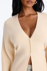 Women's Knit Sweater — Long Sleeve, V Neck | Yvezi — 3