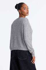 Women's Cardigan — Long Sleeve, Crew Neck | Yvezi — 7