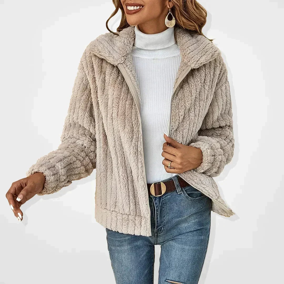 Élodisse | Women's Zip Front Long Sleeve Cardigan — view 4
