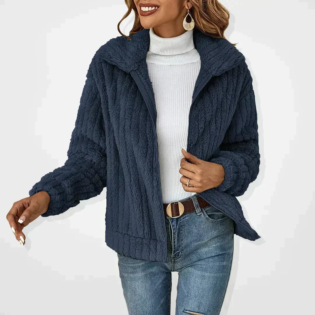 Élodisse | Women's Zip Front Long Sleeve Cardigan — view 3