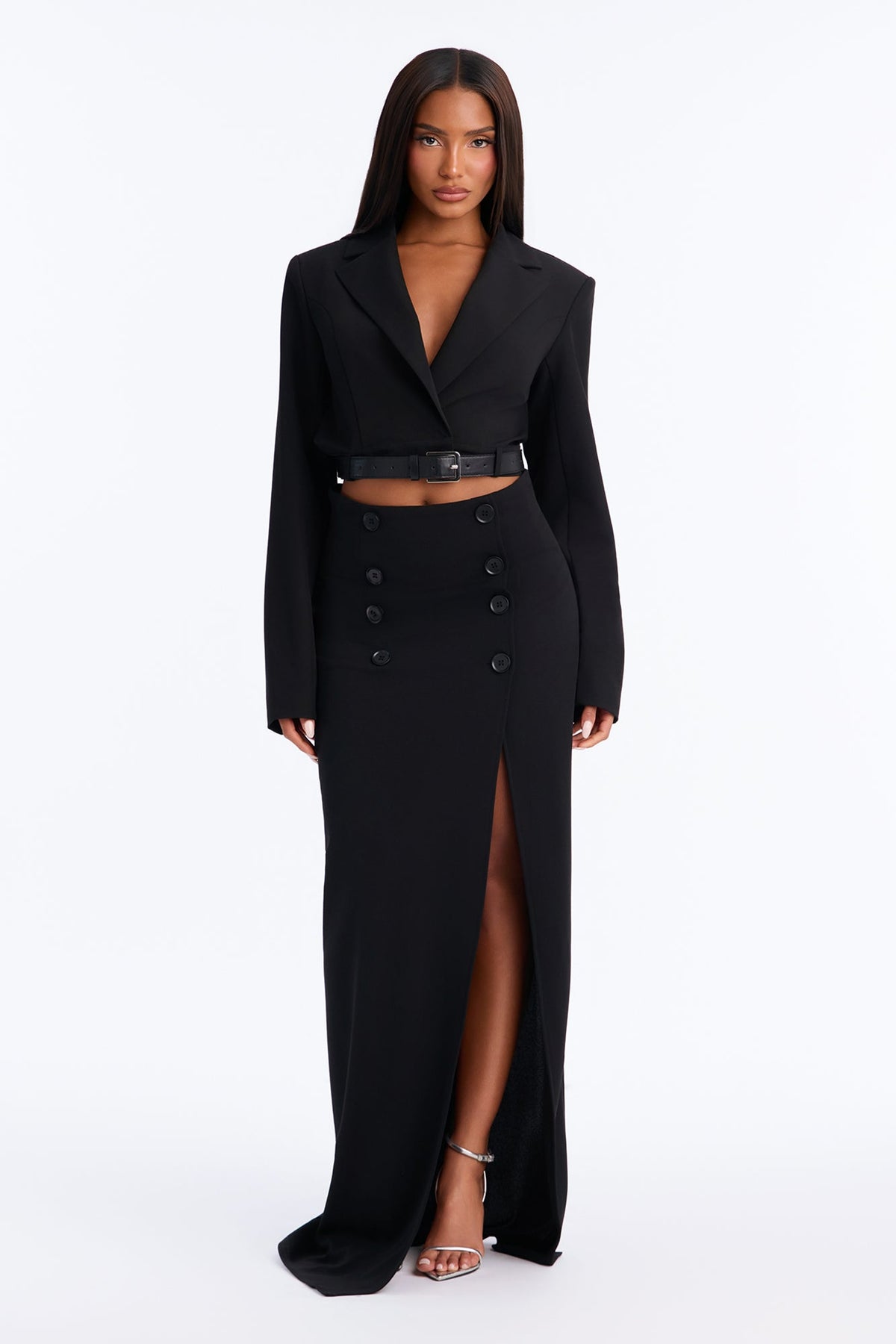 Women's High-Waisted Skirt — Double Breasted | Yvezi — 2