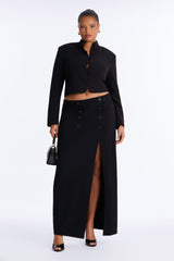 Women's High-Waisted Skirt — Double Breasted | Yvezi — 5