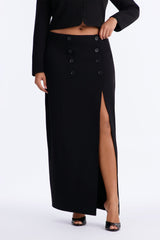 Women's High-Waisted Skirt — Double Breasted | Yvezi — 6