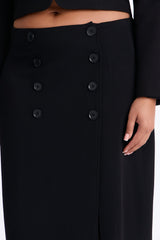 Women's High-Waisted Skirt — Double Breasted | Yvezi — 7