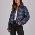 Nola | Women's Lightweight Polka Dot Bomber Jacket — view 1