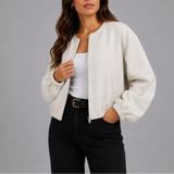 Suki | Women's Lightweight Zip-Up Bomber Jacket — view 3