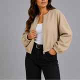 Suki | Women's Lightweight Zip-Up Bomber Jacket — view 4