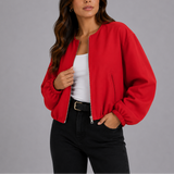 Suki | Women's Lightweight Zip-Up Bomber Jacket — view 5