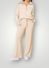 Riva | Women's Zip-Up Wide-Leg Trouser Co-Ord Set — view 3