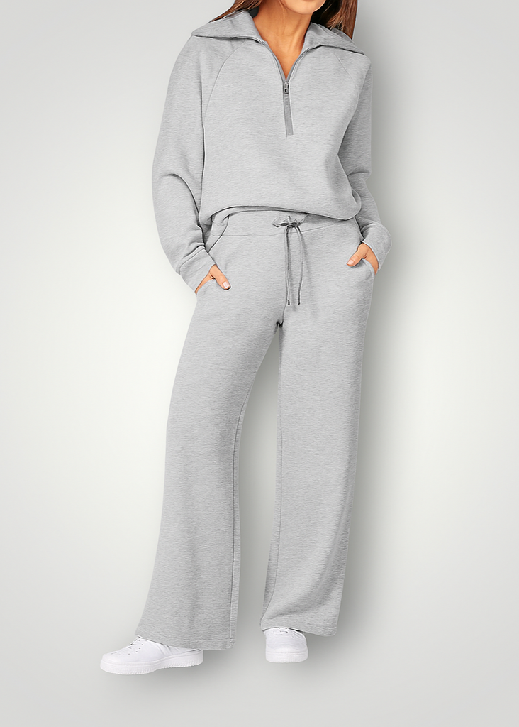 Riva | Women's Zip-Up Wide-Leg Trouser Co-Ord Set — view 2