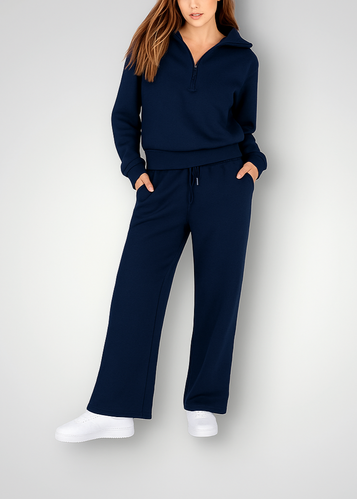 Riva | Women's Zip-Up Wide-Leg Trouser Co-Ord Set — view 1