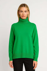 Matilda | Women's Loose Fit Turtleneck Knitted Winter Jumper — view 2