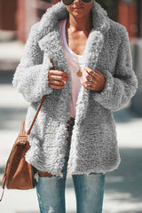 Sylvie | Oversized Teddy Coat with Wide Lapels — view 2