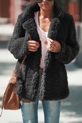 Sylvie | Oversized Teddy Coat with Wide Lapels — view 3