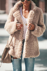 Sylvie | Oversized Teddy Coat with Wide Lapels — view 1