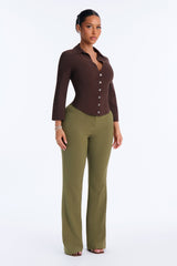Women's High-Waisted Pants — Wide Leg | Yvezi — 60