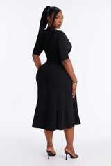 Women's Pleated Midi Dress | Yvezi — 8