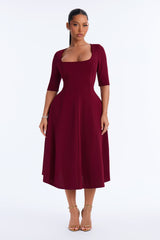 Women's Pleated Midi Dress | Yvezi — 9