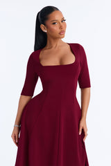 Women's Pleated Midi Dress | Yvezi — 10