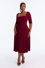 Women's Pleated Midi Dress | Yvezi — 13