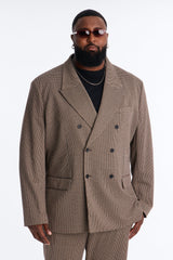 Men's Houndstooth Double-Breasted Blazer — Long Sleeve | Yvezi — 5