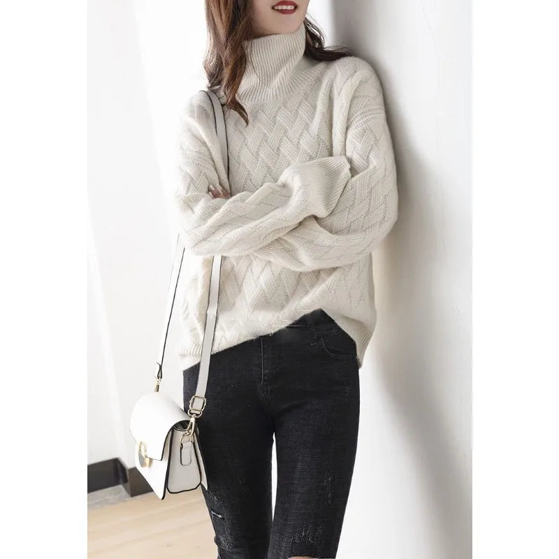 Elena | Women's Relaxed Fit Classic Knitted Jumper — view 3