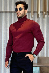 Men's Knit Turtleneck Sweater — Long Sleeve, Ribbed | Yvezi — 15