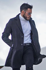 Men's Knit Turtleneck Sweater — Long Sleeve, Ribbed | Yvezi — 52