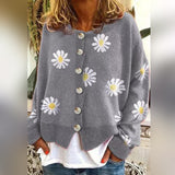 Daphne | Women's Floral Wool-Blend Knitted Vest — view 5