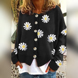 Daphne | Women's Floral Wool-Blend Knitted Vest — view 3