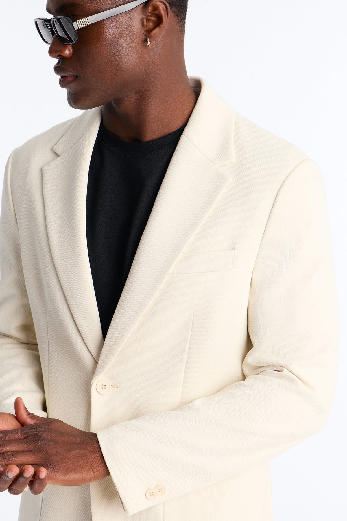 Men's Textured Blazer | Yvezi — 3