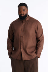 Men's Linen Lyocell Shirt — Long Sleeve | Yvezi — 5
