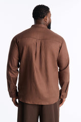 Men's Linen Lyocell Shirt — Long Sleeve | Yvezi — 8