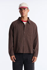 Men's Striped Cotton Shirt — Long Sleeve, Relaxed Fit | Yvezi — 1