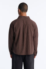 Men's Striped Cotton Shirt — Long Sleeve, Relaxed Fit | Yvezi — 3