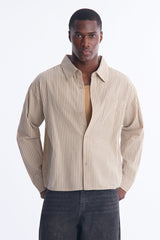Men's Striped Cotton Shirt — Long Sleeve, Relaxed Fit | Yvezi — 5