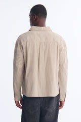 Men's Striped Cotton Shirt — Long Sleeve, Relaxed Fit | Yvezi — 8