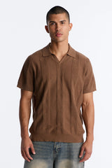 Men's Striped Cotton Polo Shirt — Short Sleeve | Yvezi — 1