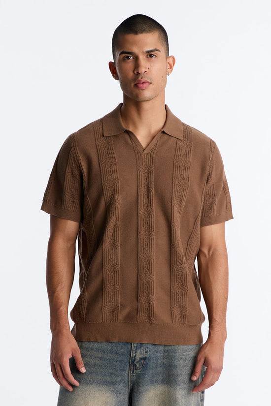 Men's Striped Cotton Polo Shirt — Short Sleeve | Yvezi — 1