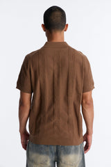 Men's Striped Cotton Polo Shirt — Short Sleeve | Yvezi — 4