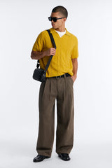 Men's Striped Cotton Polo Shirt — Short Sleeve | Yvezi — 9