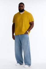Men's Striped Cotton Polo Shirt — Short Sleeve | Yvezi — 14
