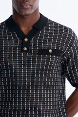 Men's Cotton Polo Shirt — Button Down, Short Sleeve | Yvezi — 3