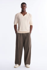 Men's Viscose Shirt — Short Sleeve, Ribbed | Yvezi — 21